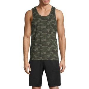 Slate & Stone Men Tank Top Size XL Green Camo